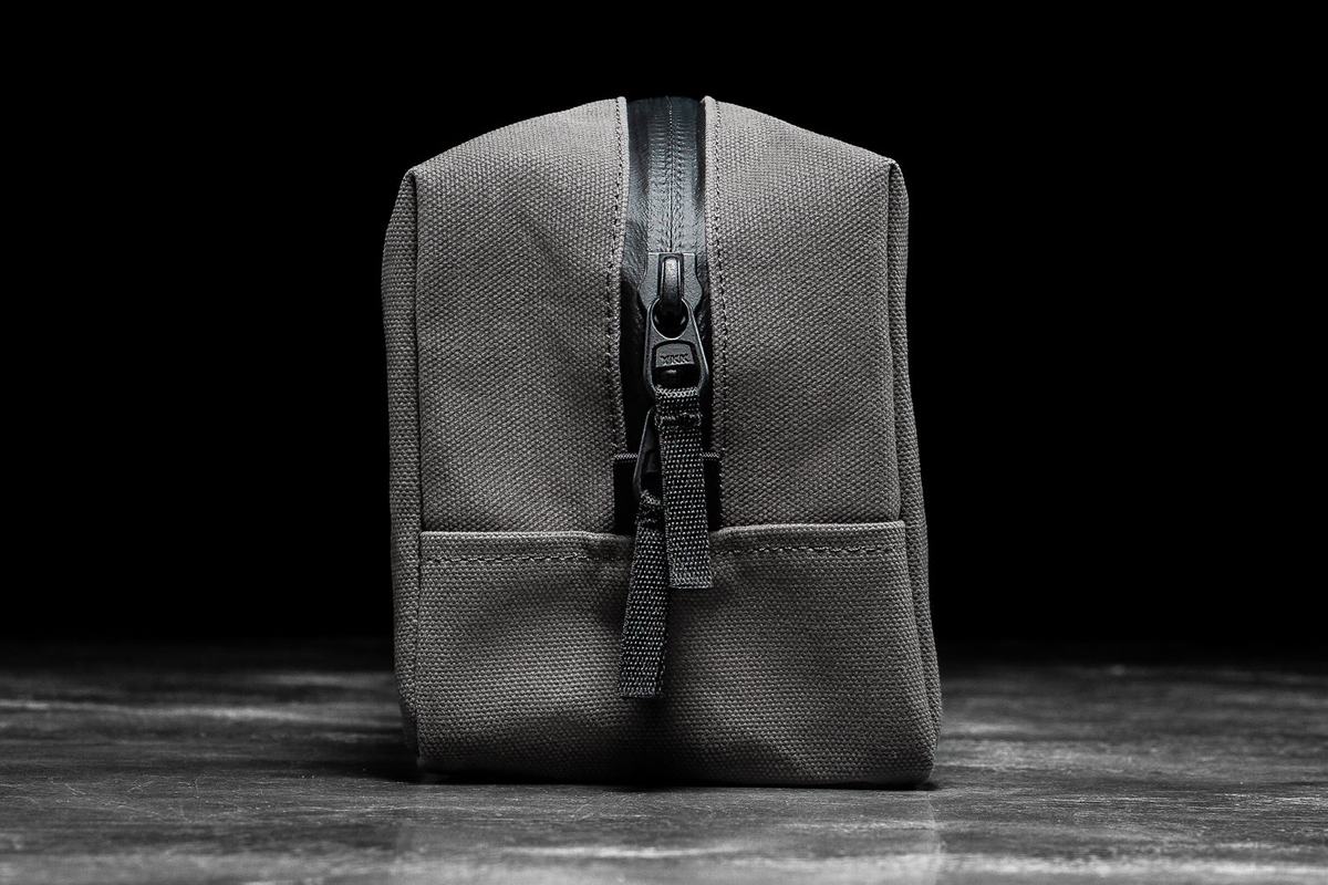 Nobull Waxed Canvas Kit Men's Bags Grey | Australia (HJ1928)